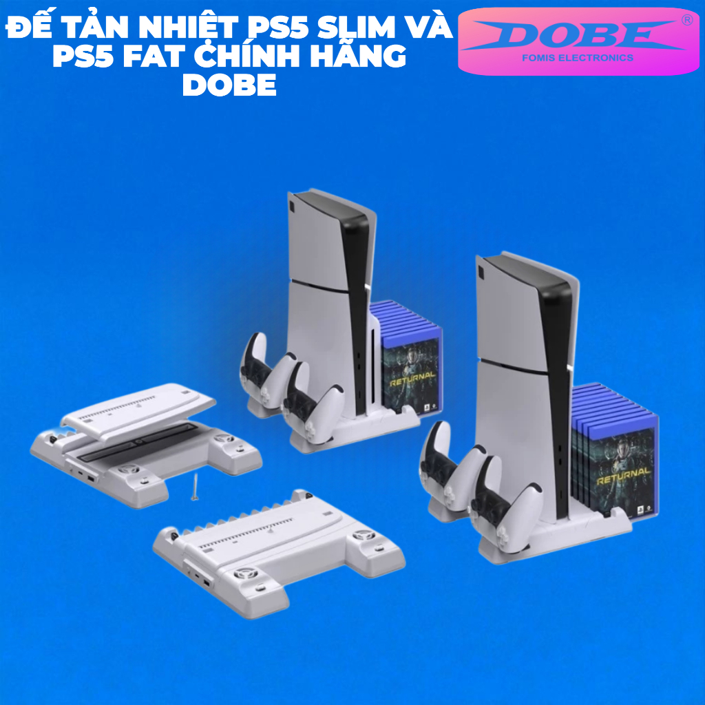 Đế tản nhiệt Ps5 Slim và Ps5 Fat chính hãng Dobe Bảo Hành 12 Tháng