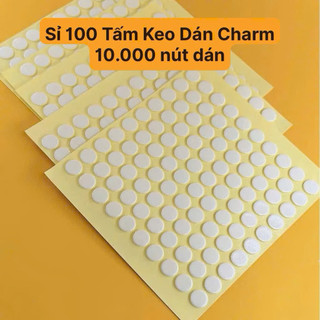 Sỉ 100 Tấm Keo 2 Mặt Dán Charm Trang Trí Dán Chắc Chắn, Keo Dán Charm Diy Trong Suốt HYE STORE