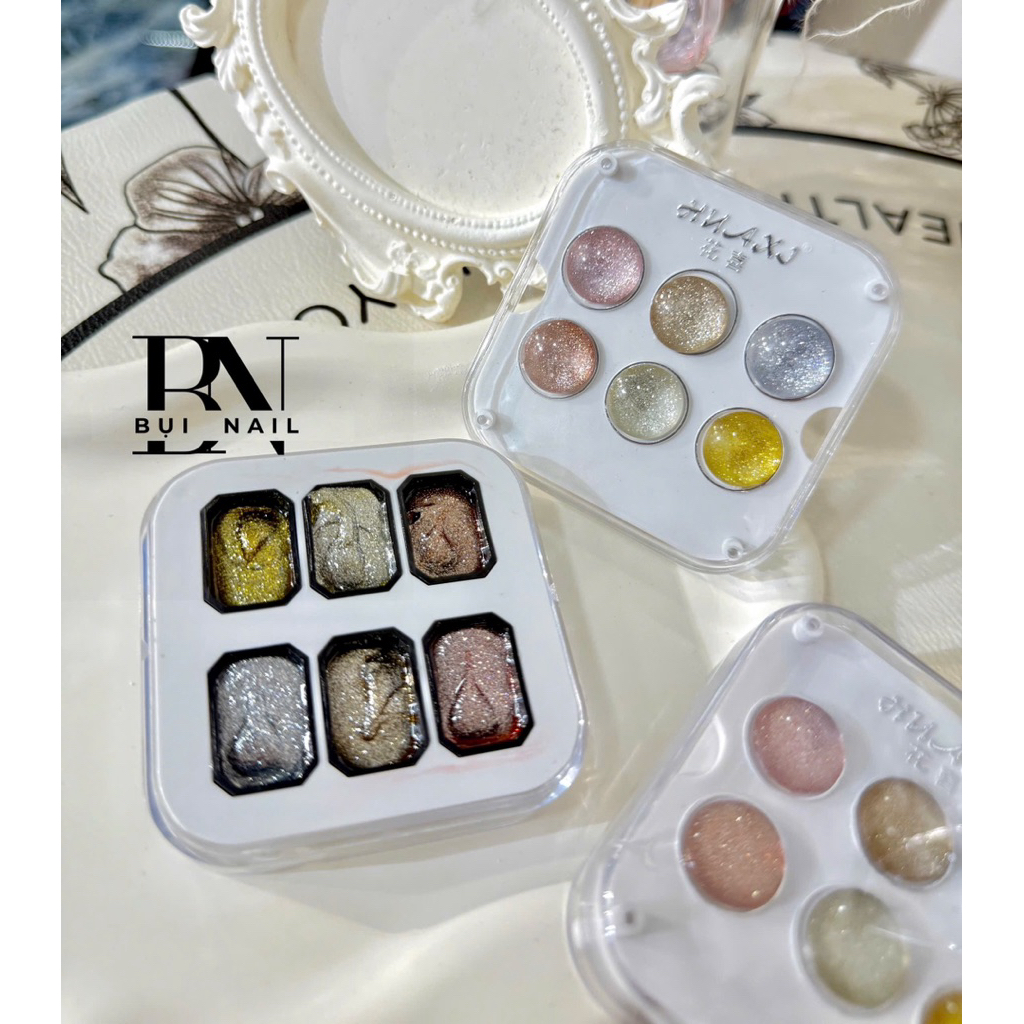 SET GEL DẶM 6 MÀU NHŨ HUAXI