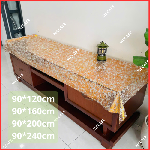 Khăn trải bàn Thờ Gia Tiên hoa văn ren vàng [90*160cm và 90*200cm] , Khăn trải bàn tivi Decor chống thấm 90*240cm