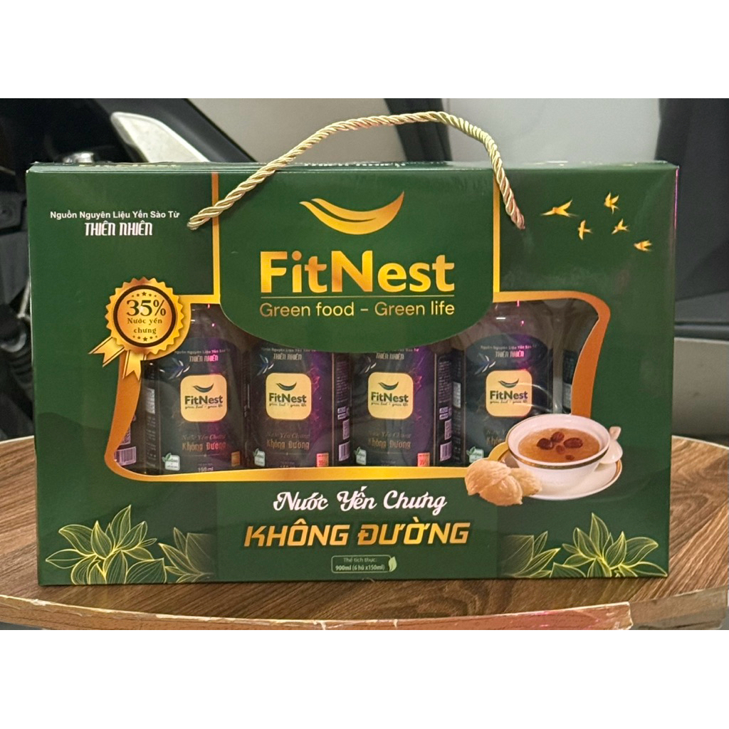 HỘP QUÀ 6 LỌ- FITNEST YẾN CHƯNG KHÔNG ĐƯỜNG/ LỌ 150ml