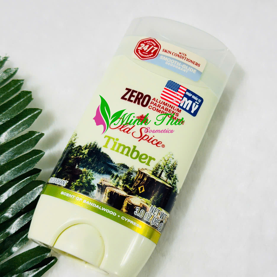 Lăn Sáp Khử Mùi Old Spice Timber 85g - Mùi Gỗ Đàn Hương & Cypress