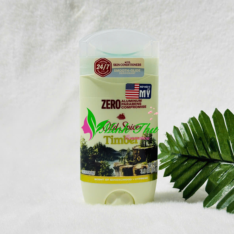 Lăn Sáp Khử Mùi Old Spice Timber 85g - Mùi Gỗ Đàn Hương & Cypress