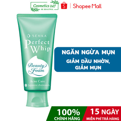 Sữa rửa mặt Senka Perfect Whip Acne Care 100g Giảm Mụn