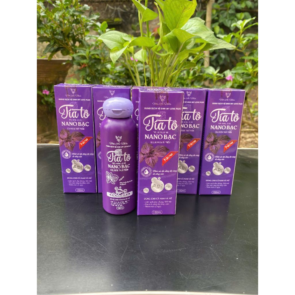 [COMBO 2 chai] dung dịch vệ sinh tía tô NANO bạc, 2chai nano bạc