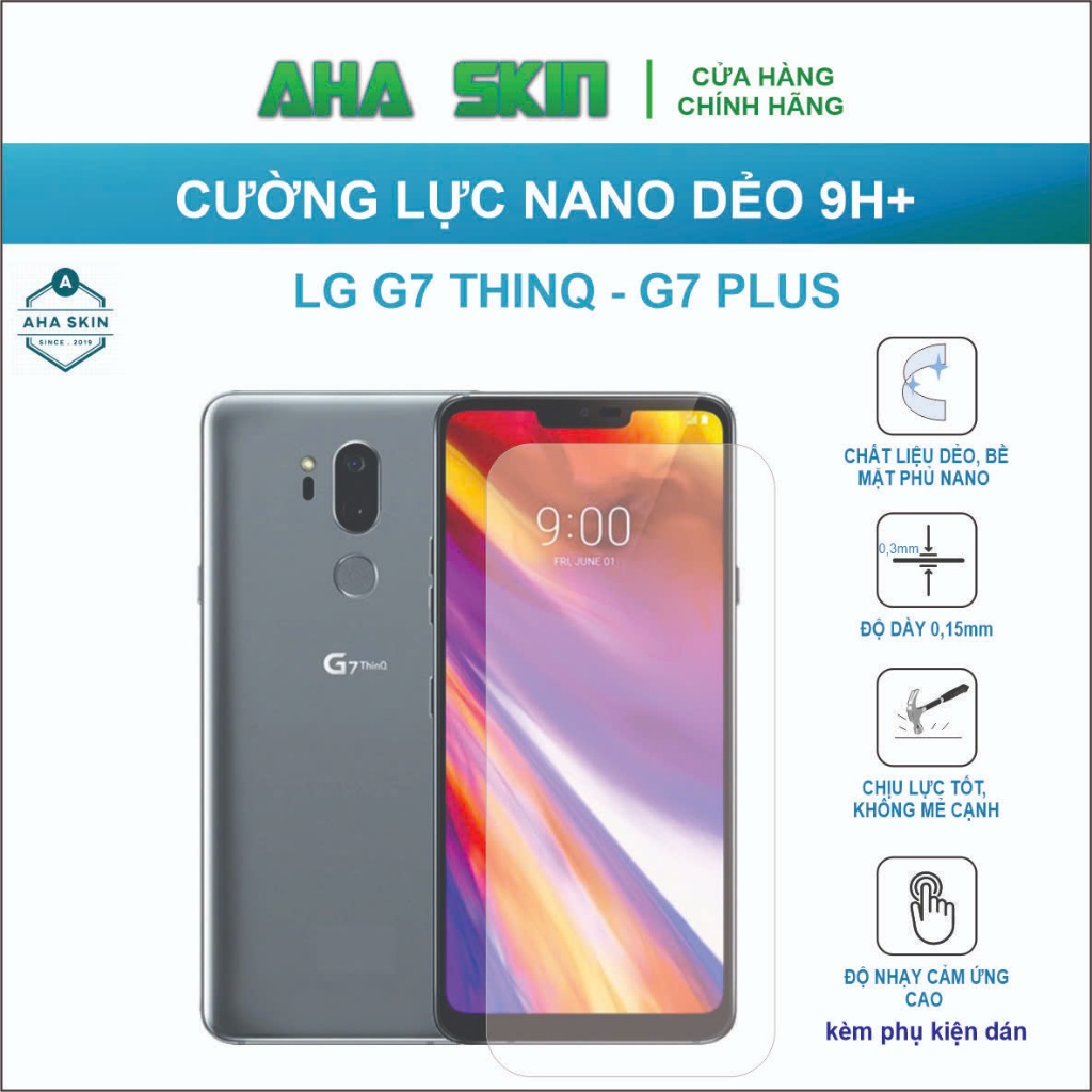 Cường lực LG G7 ThinQ/ G7Plus, Cường lực dẻo 9h+