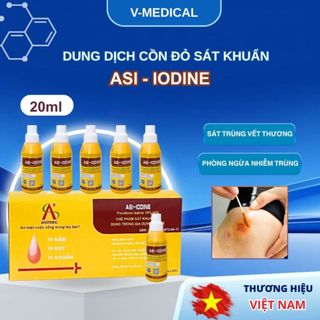 1 Thùng 240 chai Dung dịch cồn đỏ sát khuẩn ASI – IODINE 10% Povidone 20ml sát khuẩn vết thương