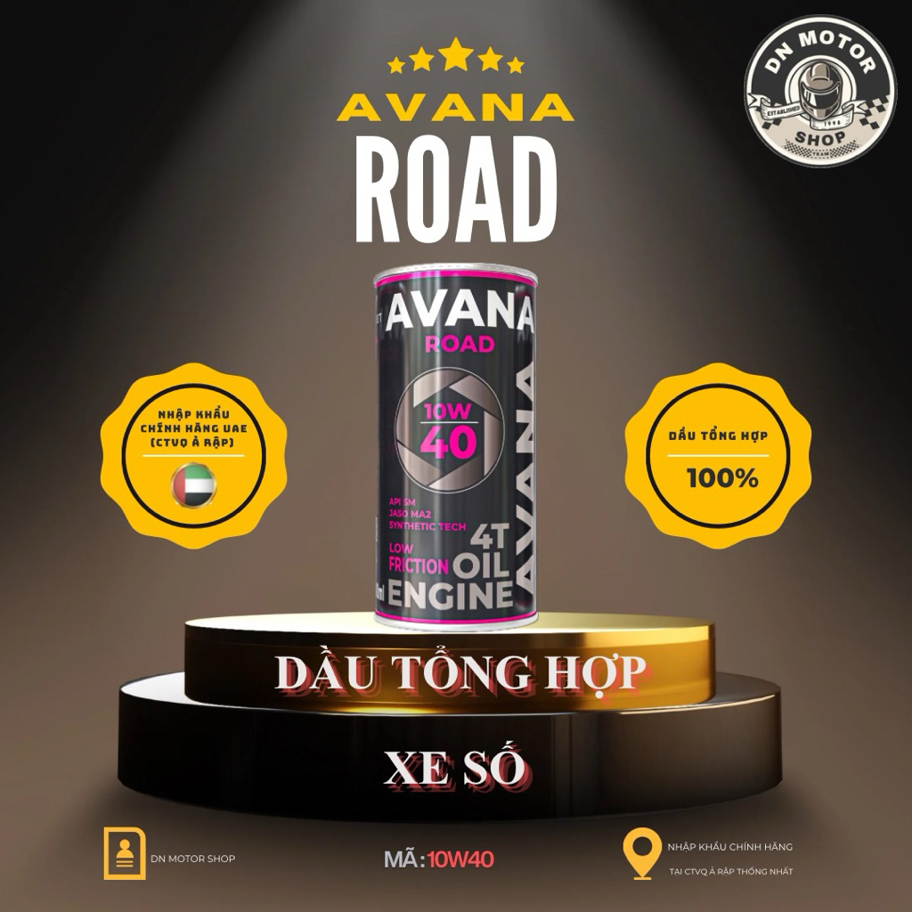 Nhớt xe số Avana Road 10W40 nhập khẩu UAE ( Tặng Phễu)