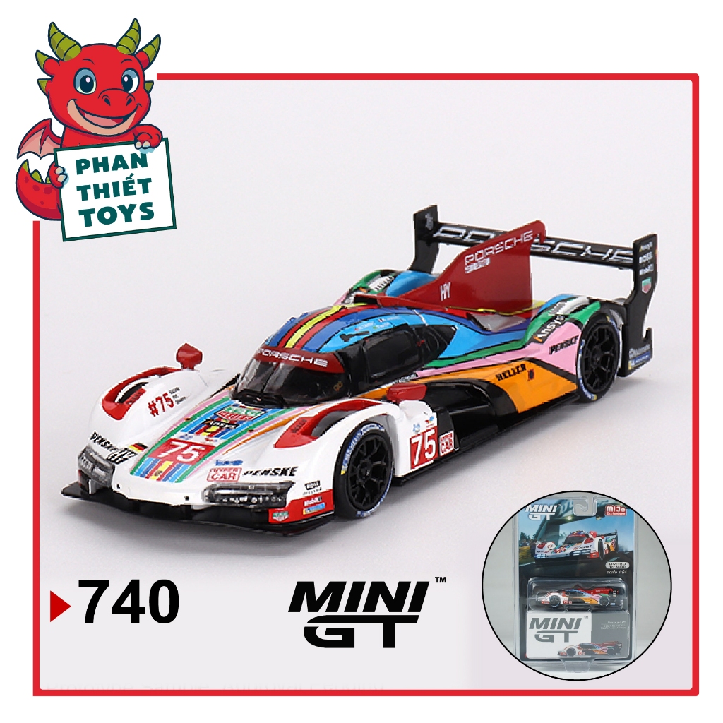 Mô hình xe Porsche 963 #75 Porsche Penske Motorsport 2023 24 Hrs of Le Mans tỉ lệ 1:64 MiniGT MGT007
