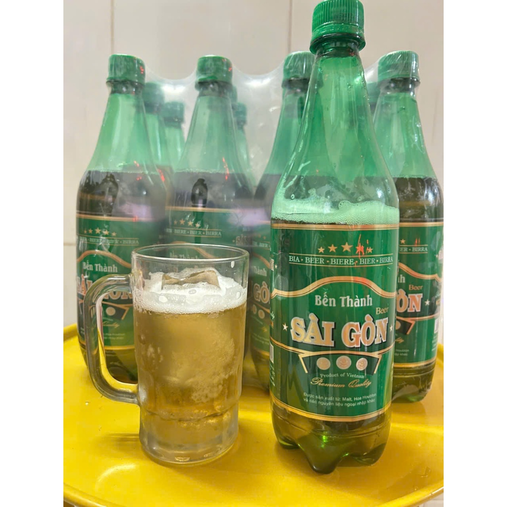 HCM Bia Tươi Bến Thành Sài Gòn Xanh 900ml - vol 4.5% ( 6 chai)