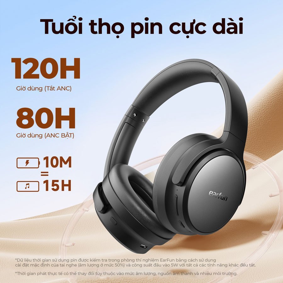Tai nghe Bluetooth Earfun Tune Pro TWS, ANC, Nhạc 32H, Bluetooth 5.2, Type-C. BH 12 tháng chính hãng