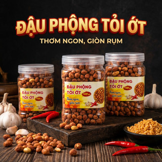  Đậu phộng rang tỏi ớt giòn ngon ăn mãi không ngán 500g 