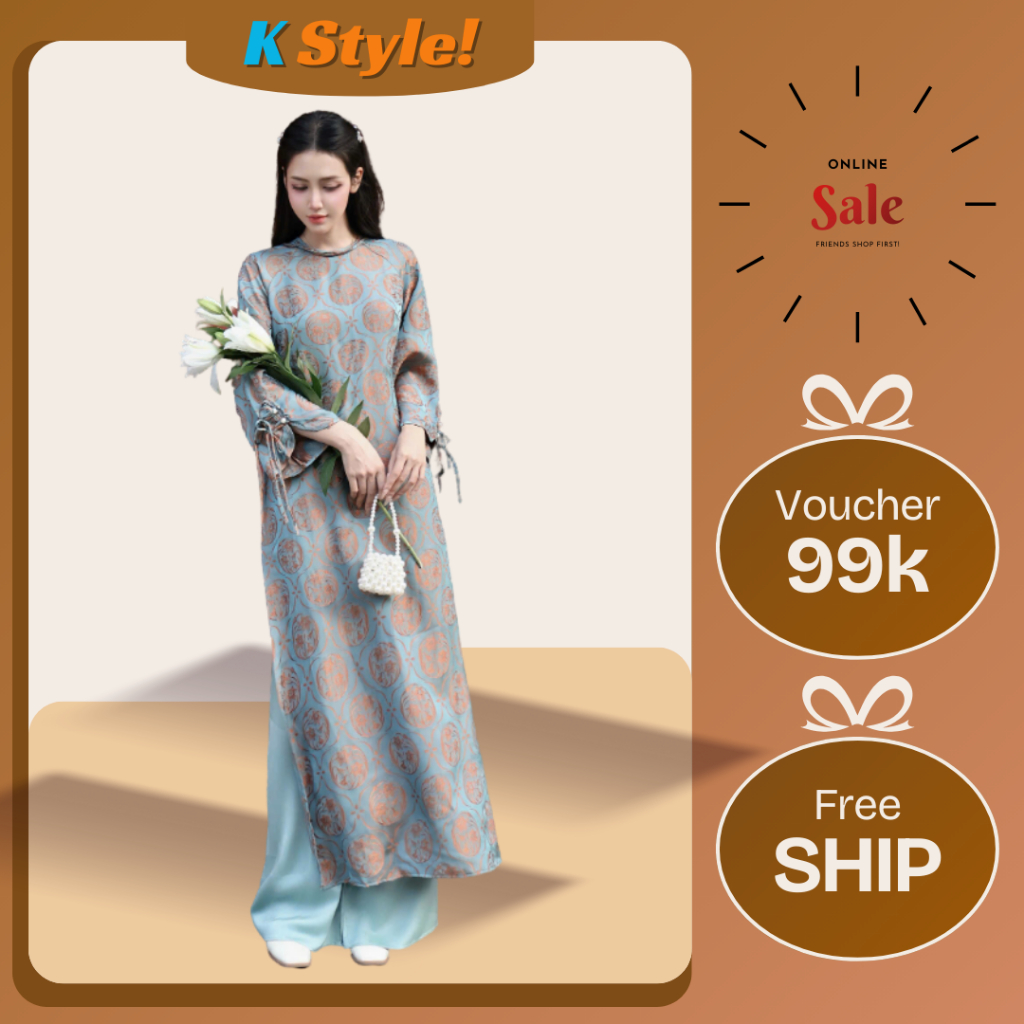 Áo Dài Cách Tân - Chất Tằm - KT01