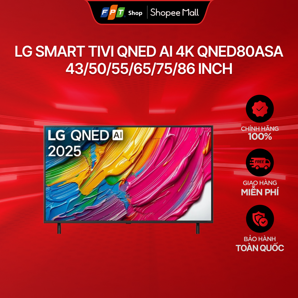 IB shop [Chỉ GH tận nơi] LG Smart Tivi QNED AI 4K QNED80ASA Giao nhanh.