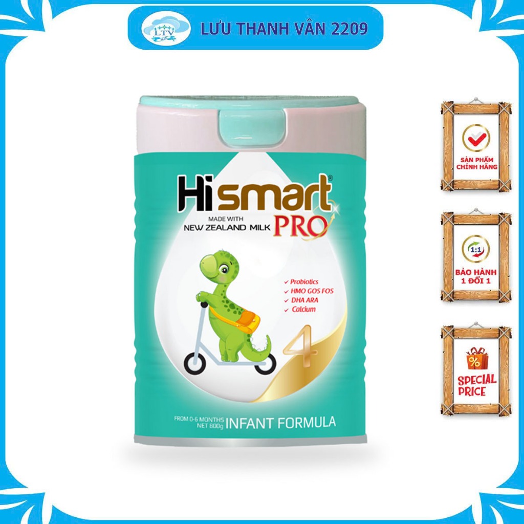 Sữa Bột Hismart Pro Giúp Bé Phát Triển Trí Não đủ số 1,2,3,4 Lon 800g