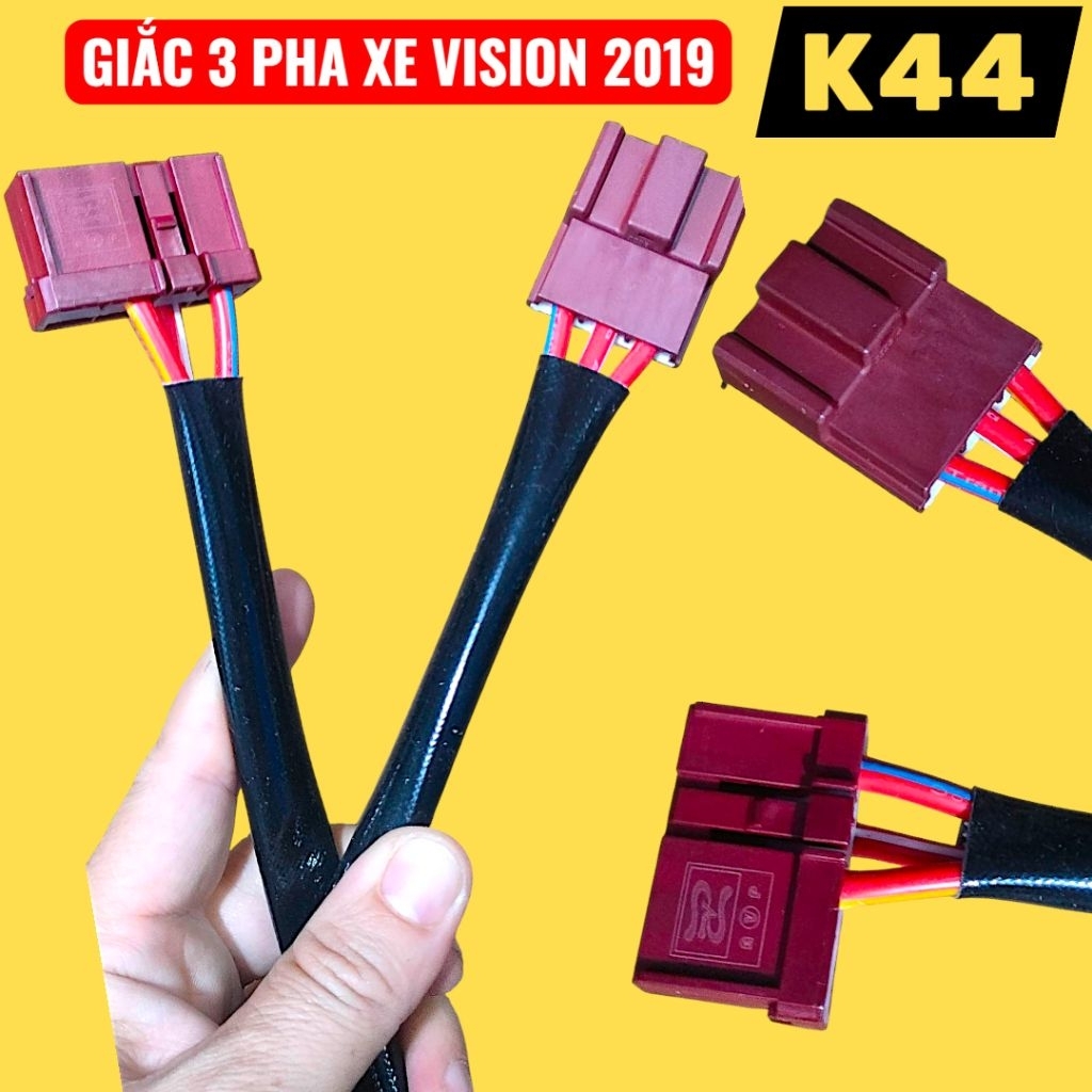 Giắc nguồn 3 pha từ cuộn điện đến IC xe Vision K44 2019