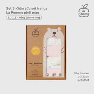  Khăn sữa khăn đa năng sợi tre lụa La Pomme phối màu La Pomme Bình Dương 