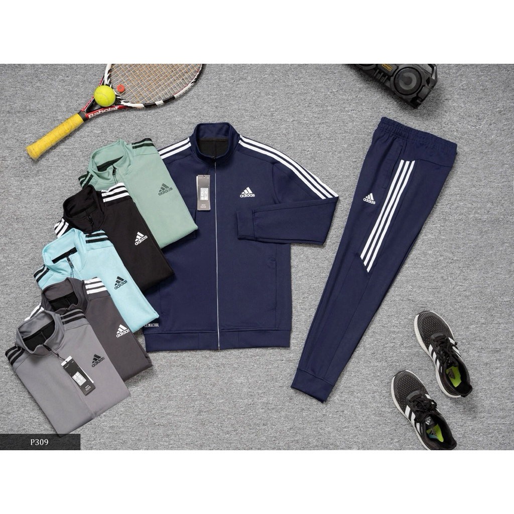 Bộ nỉ Adidas nam thu đông cao cấp, đồ thể thao nam mùa đông chất nỉ dày dặn, from dáng đẹp hàng hiệu