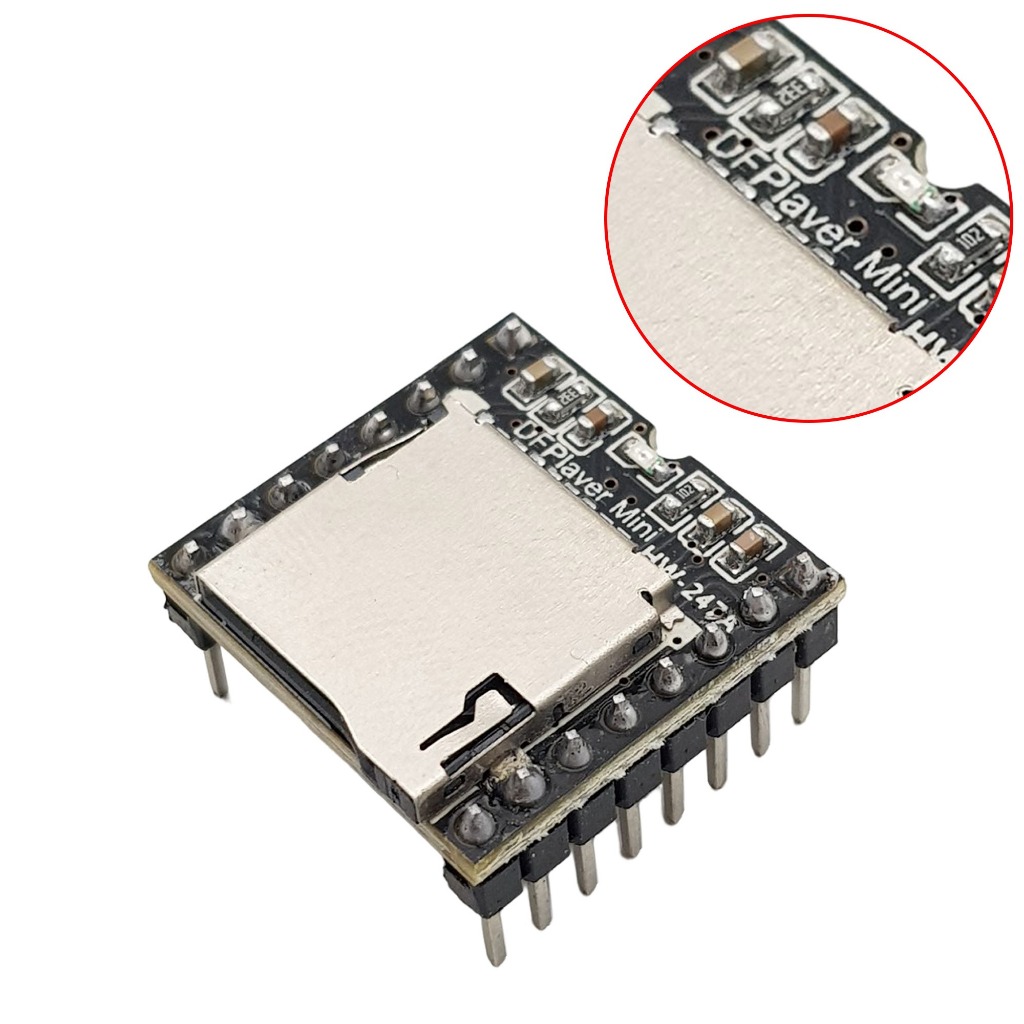 Mạch Phát Âm Thanh MP3 SD tích hợp Amply 🎵 – Hàng Chuẩn DFPlayer Mini