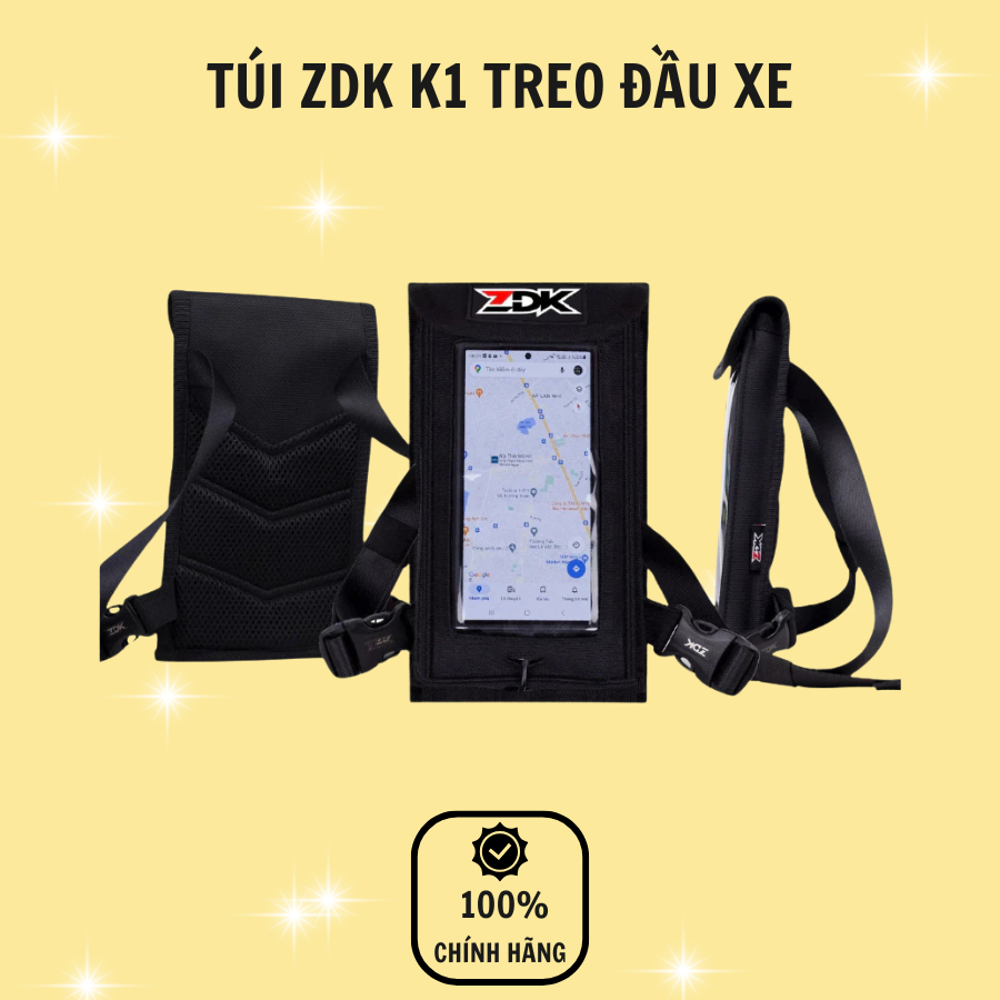 Túi ZDK K1 Treo Đầu Xe, Hỗ Trợ Chống Sốc, Thoát Nhiệt Điện Thoại