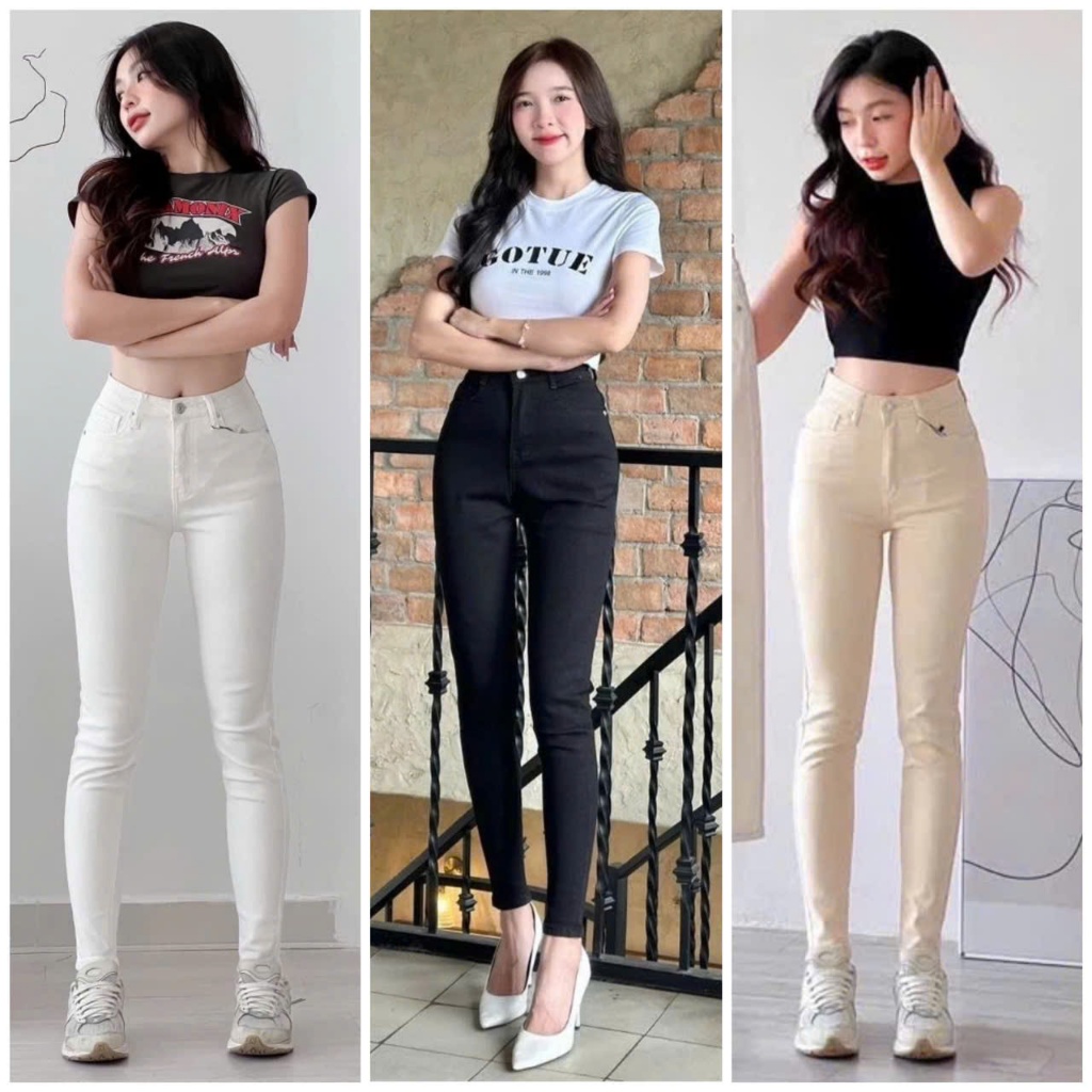 [ BiG SIZE 35-90kg]- Quần bò giấy cạp cao - CO GIÃN 4 chiều <CHẤT ĐẸP> skinny jeans
