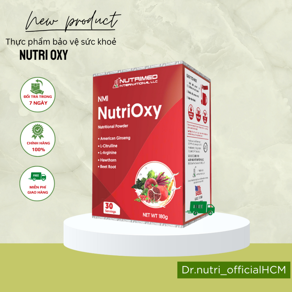 Nutrioxy NMI tăng cường lưu thông máu, sức khoẻ tim mạch, cung cấp dinh dưỡng toàn diện