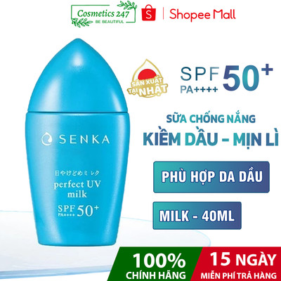 Kem chống nắng Senka Perfect UV Milk 40ML