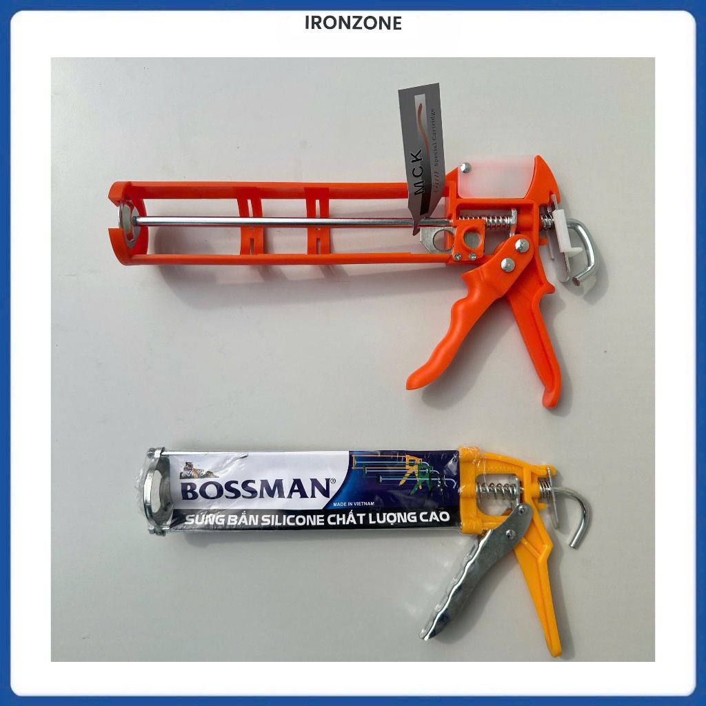 Súng Bắn Keo Silicon, Súng Bắng Keo BOSSMAN và MCK tự ngắt, dụng cụ bắn keo, bền đẹp - IronZone