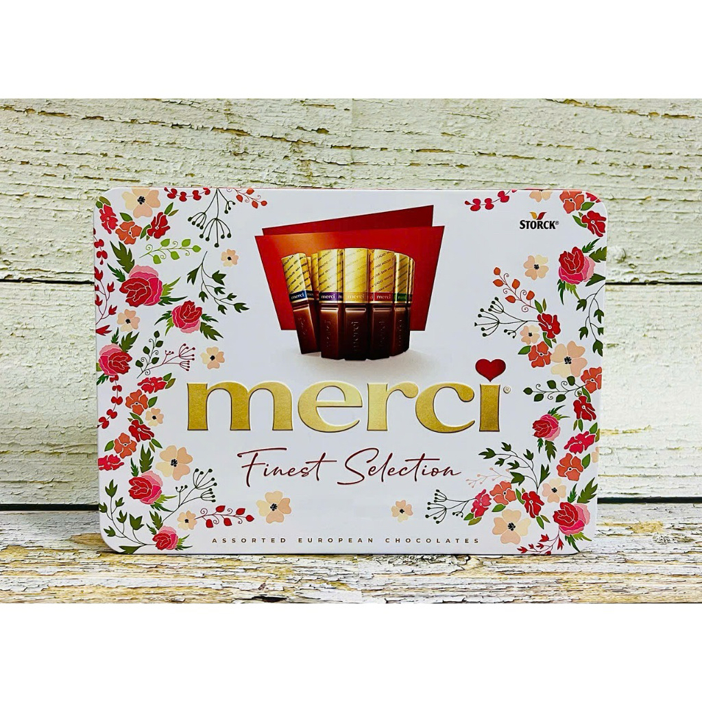 Hộp Chocolate Hỗn Hợp Merci Finest Selection hộp thiếc 250G