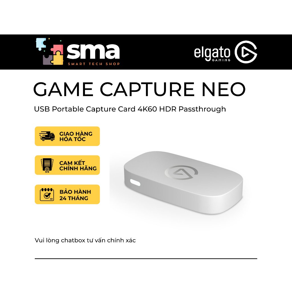 Thiết Bị Elgato Game Capture NEO Capture Card - Bảo Hành 24 Tháng