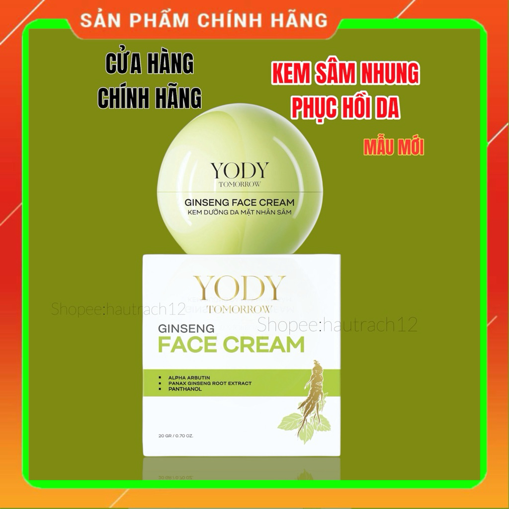 Kem Sâm Nhung (GINSENG  FACE CREAM ) Phục hồi da Yody Phương Anh