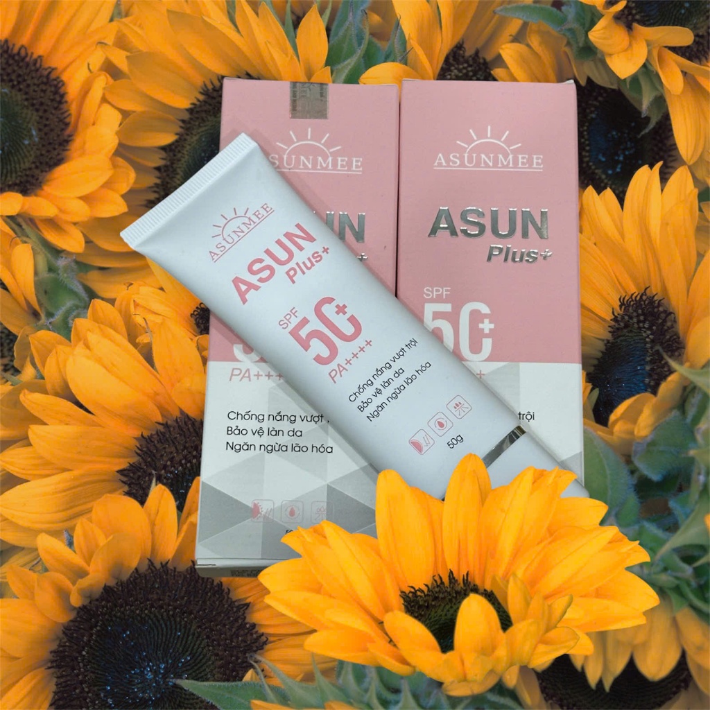 Asunmee Kem Chống Nắng SPF 50+ PA++++ Asun Plus 50g Nâng Tone Dạng Sữa Phù Hợp Mọi Loại Da Bảo Vệ Da