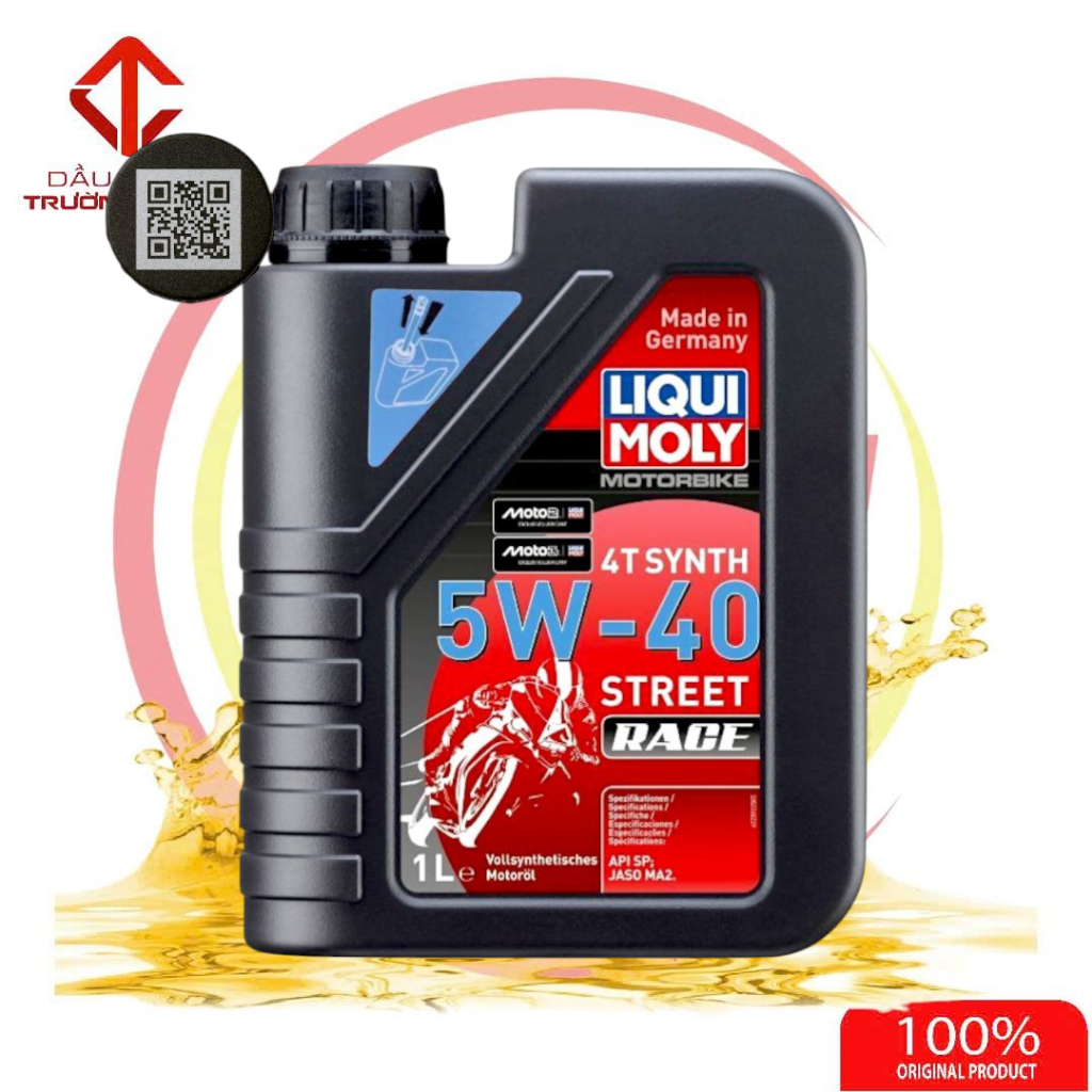 Nhớt Liqui Moly Street Race  5W40 1Ldành cho xe số, tay côn