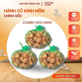 3kg Hành Củ Kinh Môn Chính Gốc - Thơm - Nồng - Đậm Vị Chính Hiệu Ảnh Béo Nông Sản