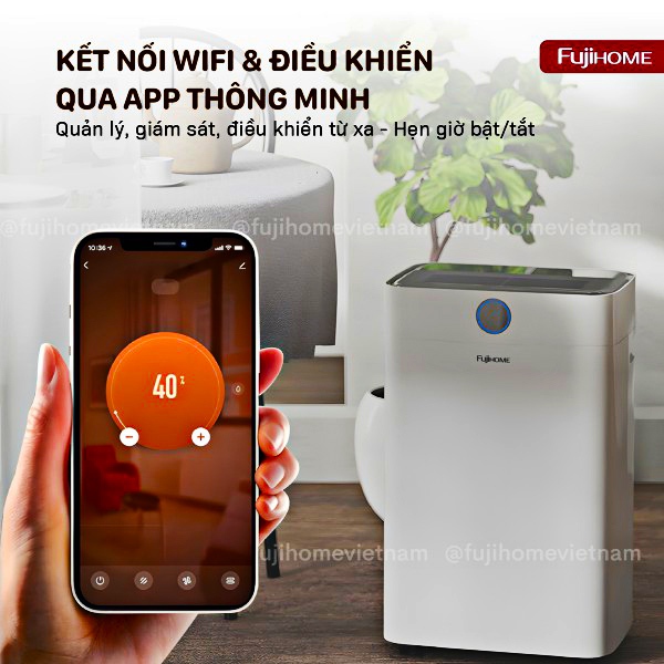 Máy Hút Ẩm và lọc không khí Fujihome 2025 Kết Nối Wi-Fi & Lọc Không Khí Tối Ưu  DH18W-HEPA