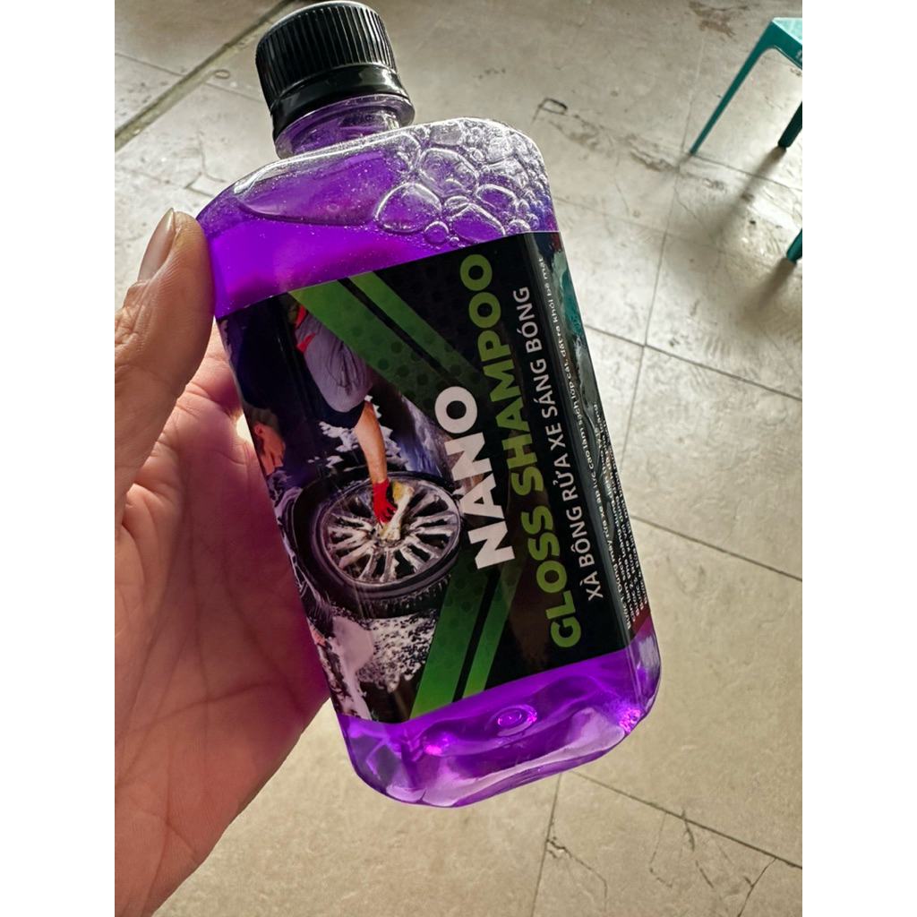 Nano Gloss Shampoo 500ml - Xà Bông Rửa Xe Bọt Tuyết Siêu Đậm Hương NHO Cho Xe Ô Tô
