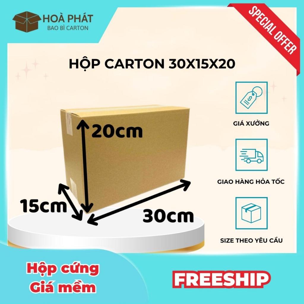 30x15x20 COMBO 100 Hộp Carton Đóng Hàng Giá Rẻ - Bao Bì Hoà Phát