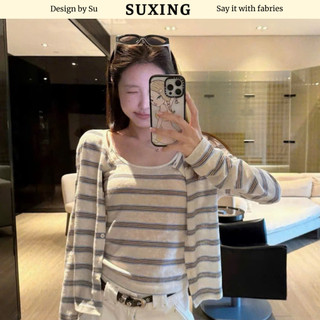   BST mới  Set áo kiểu cardigan kèm áo 2 dây nữ thanh lịch nhẹ nhàng - Suxing - M19 