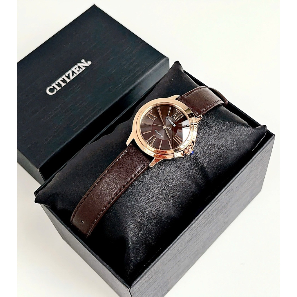 [Chính Hãng 100%] Đồng Hồ Nữ Citizen Ceci Eco Drive EM1163-09X (1163) Kính Sapphiare Mặt Siz 32 Dây 