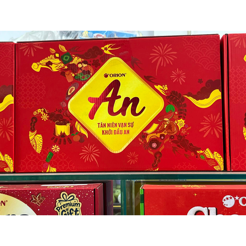 Hộp quà tết ORION: AN TÀI LỘC; CHOCOPIE; OPERA; CUSTAS; GOUTE; DANISA