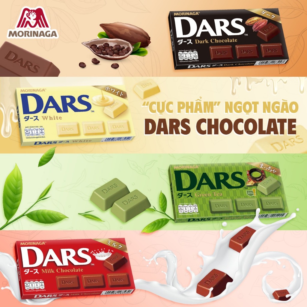 SOCOLA DARS MORINAGA 12 VIÊN NHẬT BẢN 42G