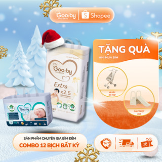   Kèm quà  Combo 12 bịch bỉm quần  ngày và đêm  Gooby siêu mỏng đủ size cho bé M,L,XL,XXL,XXXL 