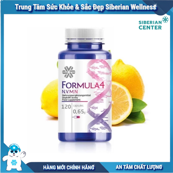 Formula 4.N.V.M.N hỗ trợ chống oxy hóa, tăng cường sức đề kháng, 120 viên từ Siberian Wellness