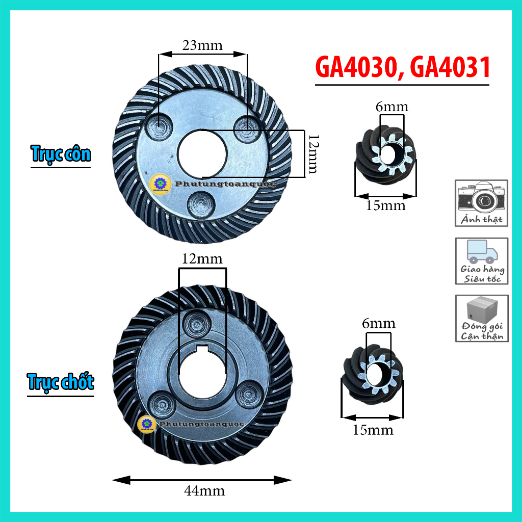 Bánh Răng ( Nhông ) Máy Mài Makita GA4030 Hoặc  ACZ 4030 Các Hãng TQ Cùng Thông Số Makita GA 4030 Xà