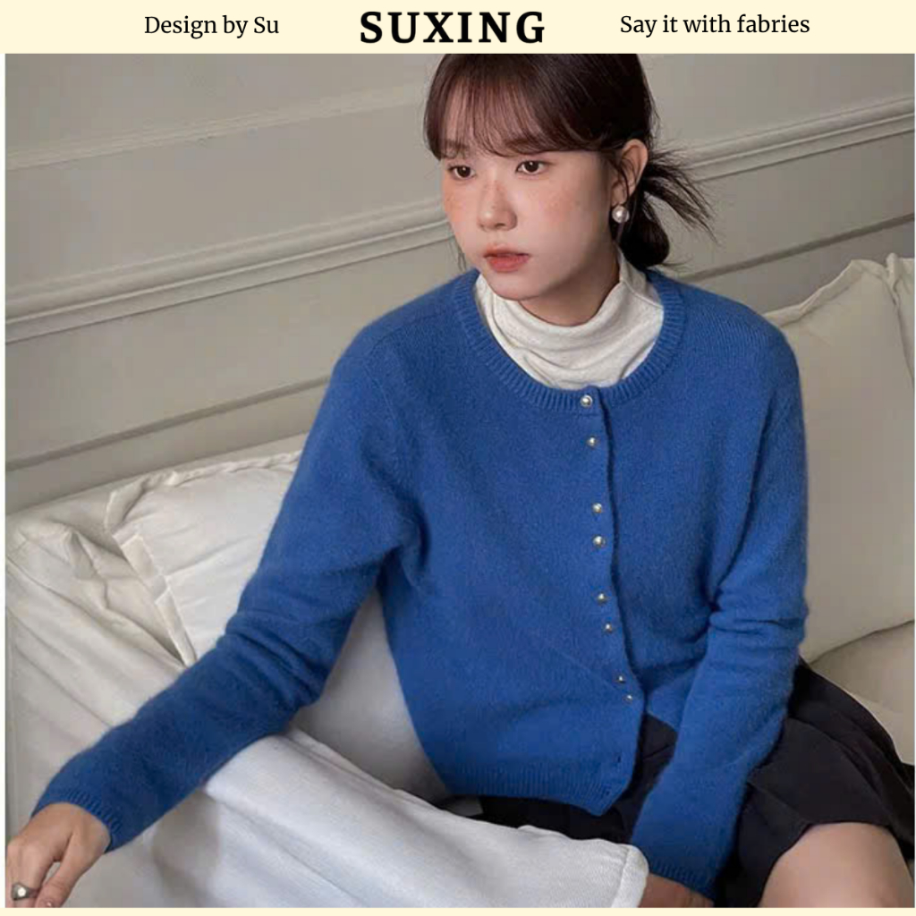 Áo Cardigan Len Cúc Đồng Đôi. Áo Khoác Len Nhiều Màu Hàng Quảng Châu Cao Cấp - Suxing
