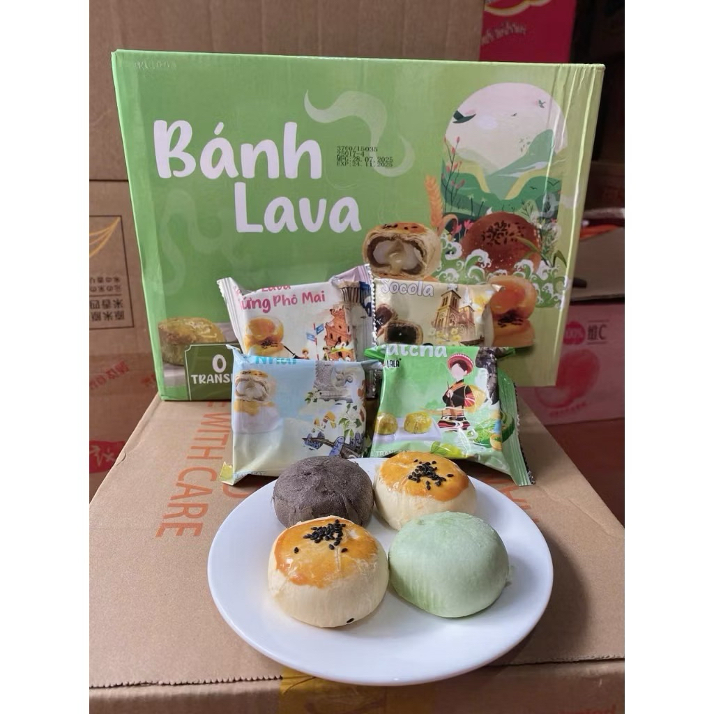 combo 10 chiếc bánh ngàn lớp nhân chứng chảy lava