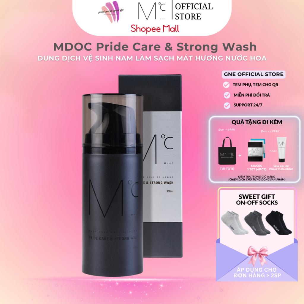 [DÀNH CHO NAM] MdoC Dung Dịch Vệ Sinh Nam 100ml Mỹ Phẩm Nam Hàn Quốc MdoC Pride Care Strong Wash
