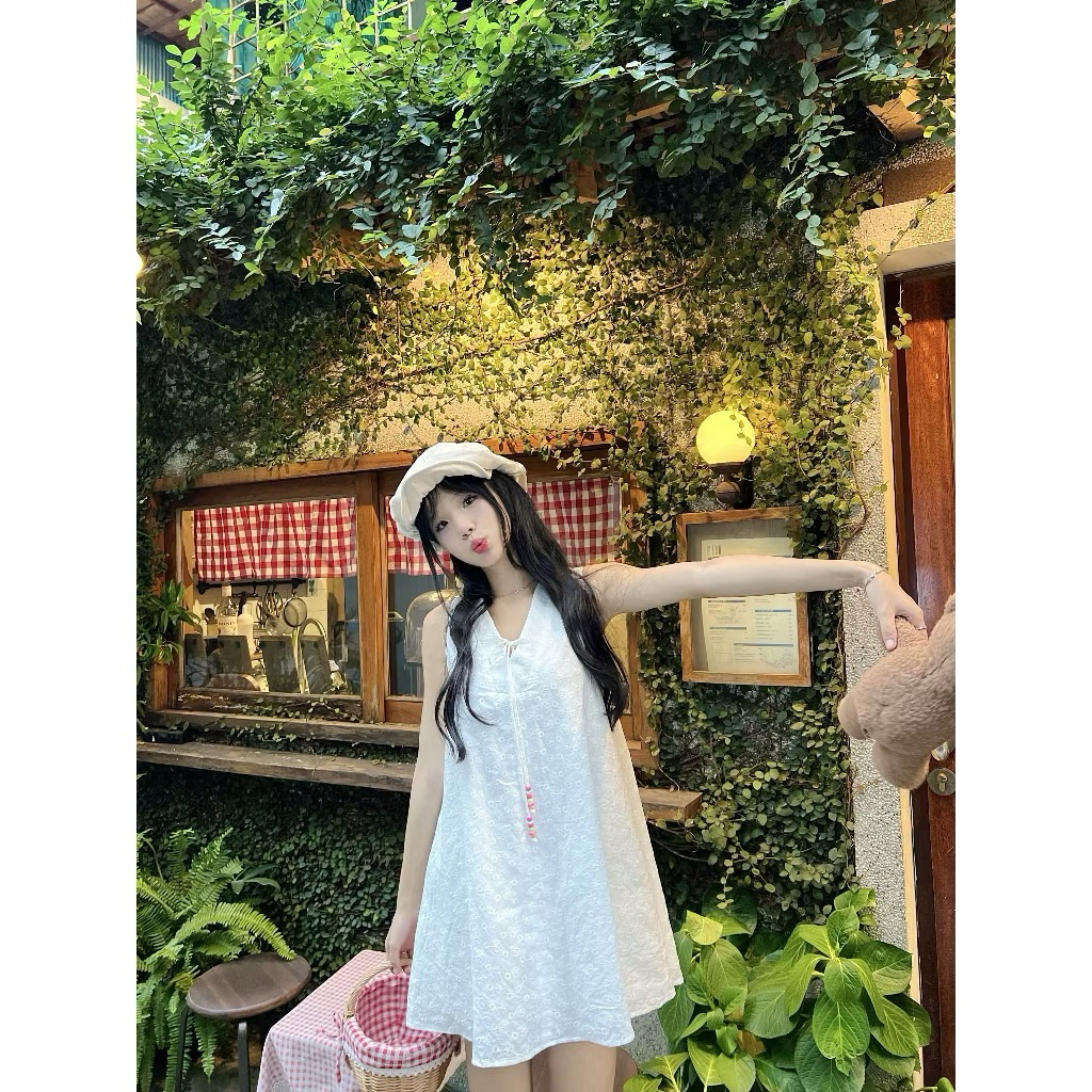 pass đầm Secodee size M newtag tặng áo hoa