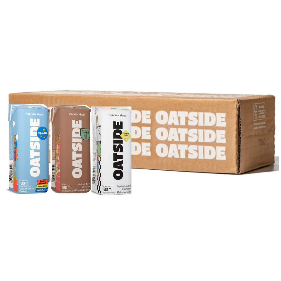 Thùng 24 hộp sữa yến mạch Oatside 180ml