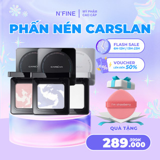  Phấn Nén trang điểm CARSLAN lâu trôi kiềm dầu 24 giờ Che Phủ Tốt Nhỏ Gọn Tiện Lợi Vỏ Nam Châm 8g 